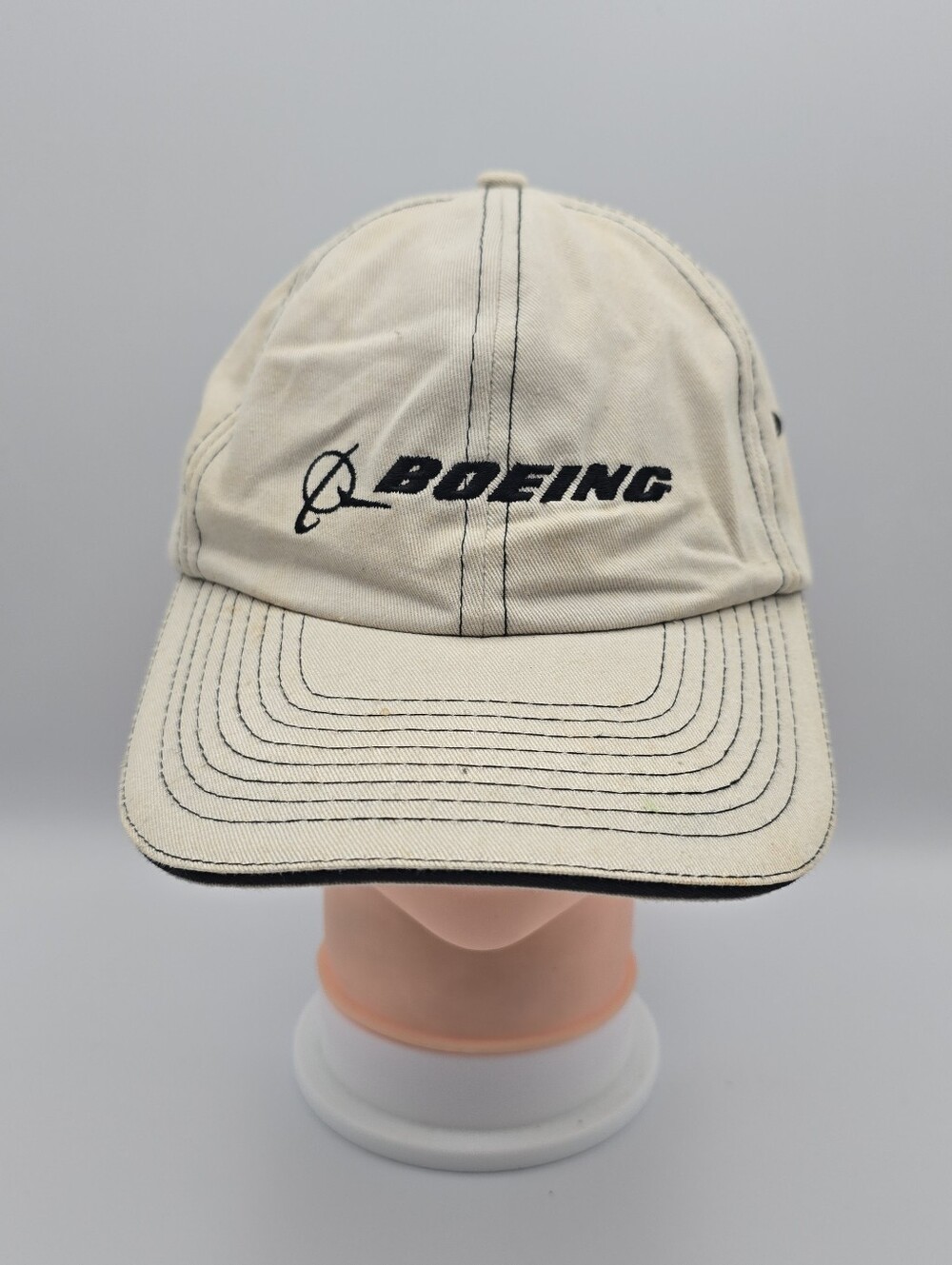 Vintage Unbranded Boeing Beige/Cream Adjustable Hat